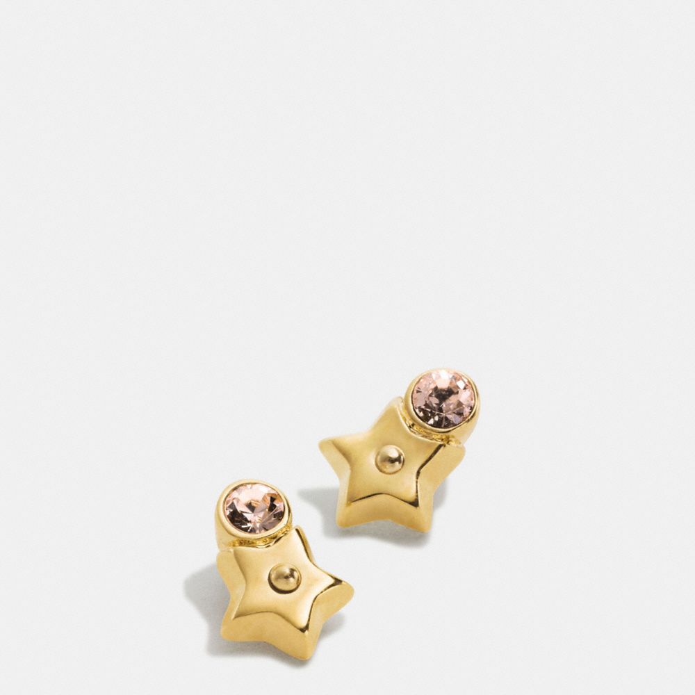 STAR AND STONE STUD EARRINGS - COACH f56634 - GOLD