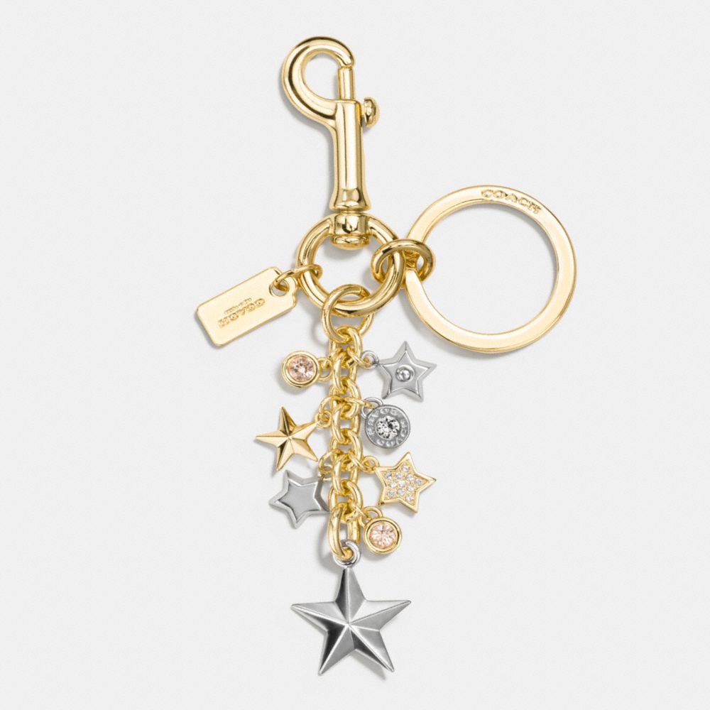 COACH F56744 Pave Star Multi Bag Charm SILVER/GOLD