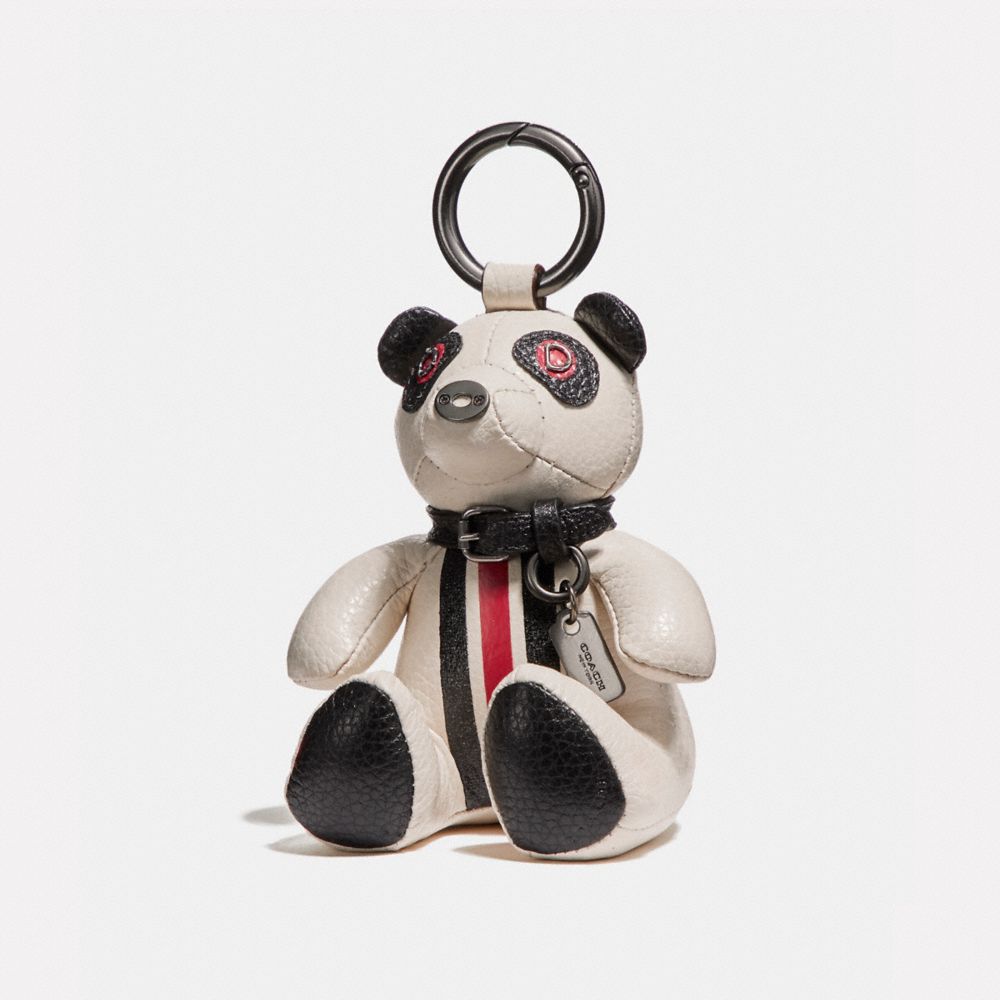 COACH F56749 - ROCKY BEAR BAG CHARM BLACK/CHALK