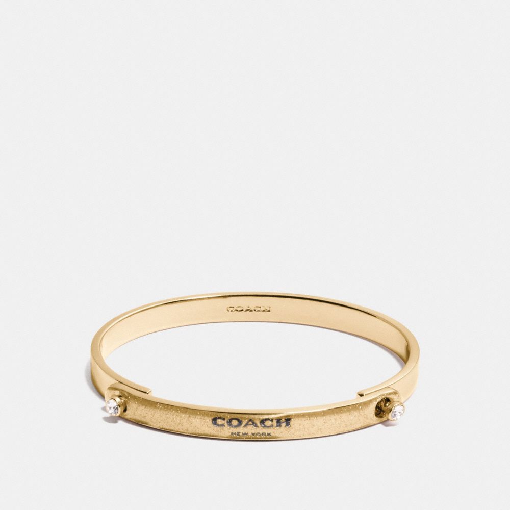 GLITTER COACH STONE TENSION BANGLE - f56783 - GOLD