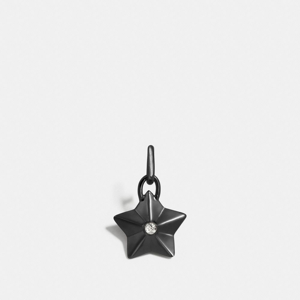 COACH F56804 Faceted Star Charm BLACK