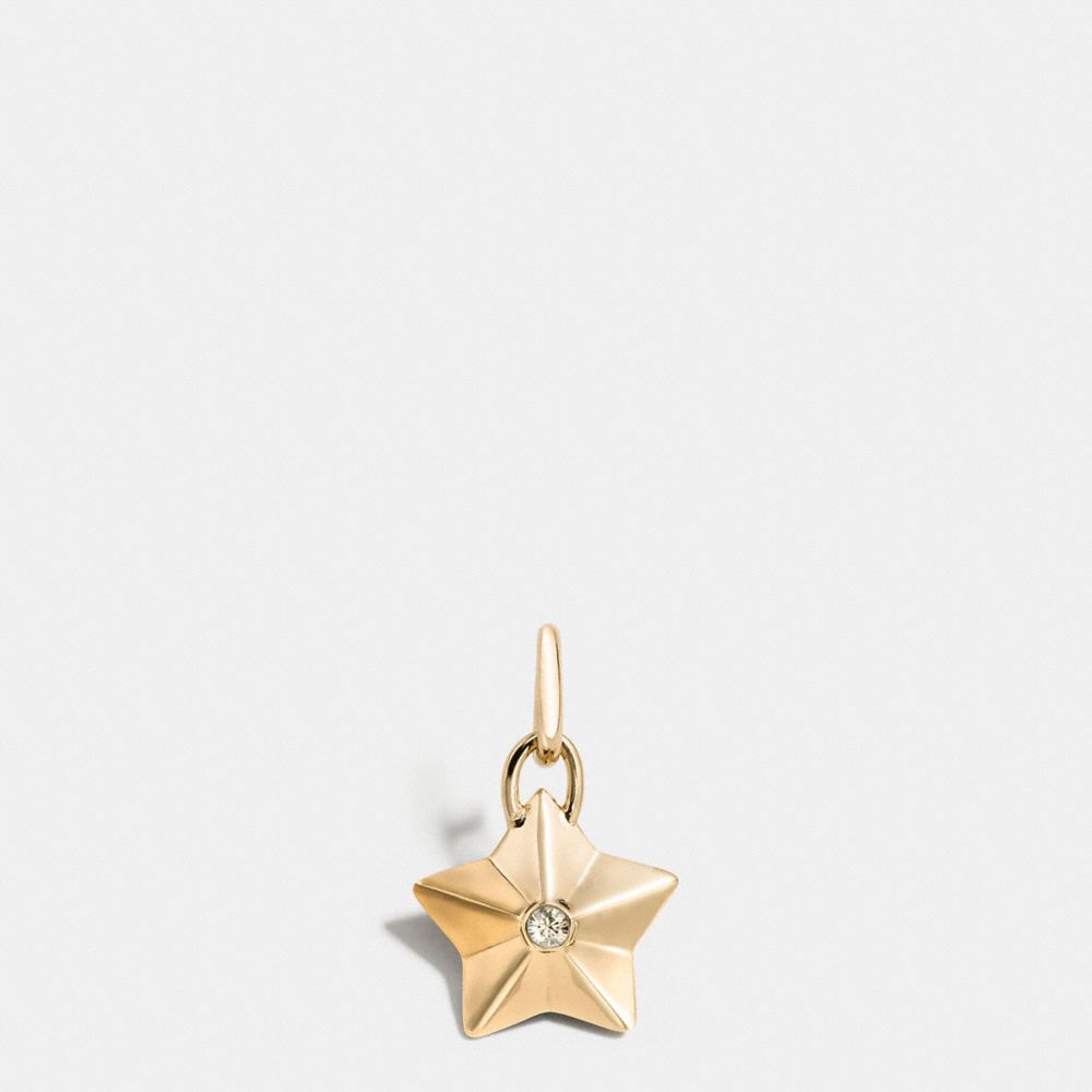 FACETED STAR CHARM - f56804 - GOLD