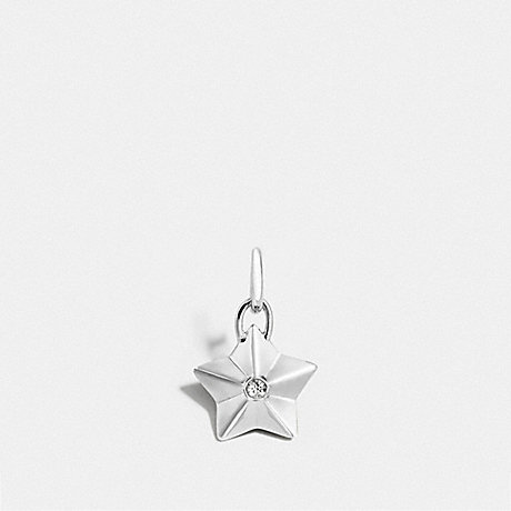 COACH FACETED STAR CHARM - BLACK/SILVER - F56804