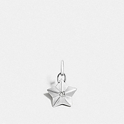 FACETED STAR CHARM - SILVER/BLACK - COACH F56804