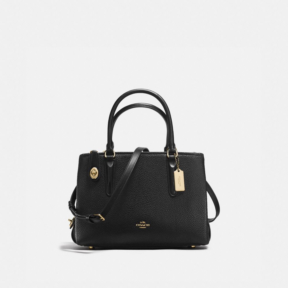 COACH F56839 - BROOKLYN CARRYALL 28 BLACK/LIGHT GOLD