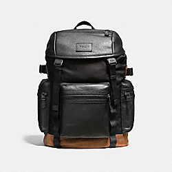 TERRAIN TREK PACK 42 IN TECH NYLON - COACH f56876 - BLACK/DARK SADDLE