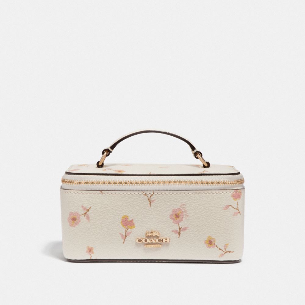 COACH F57096 - VANITY CASE WITH VINTAGE PRAIRIE PRINT CHALK MULTI/IMITATION GOLD