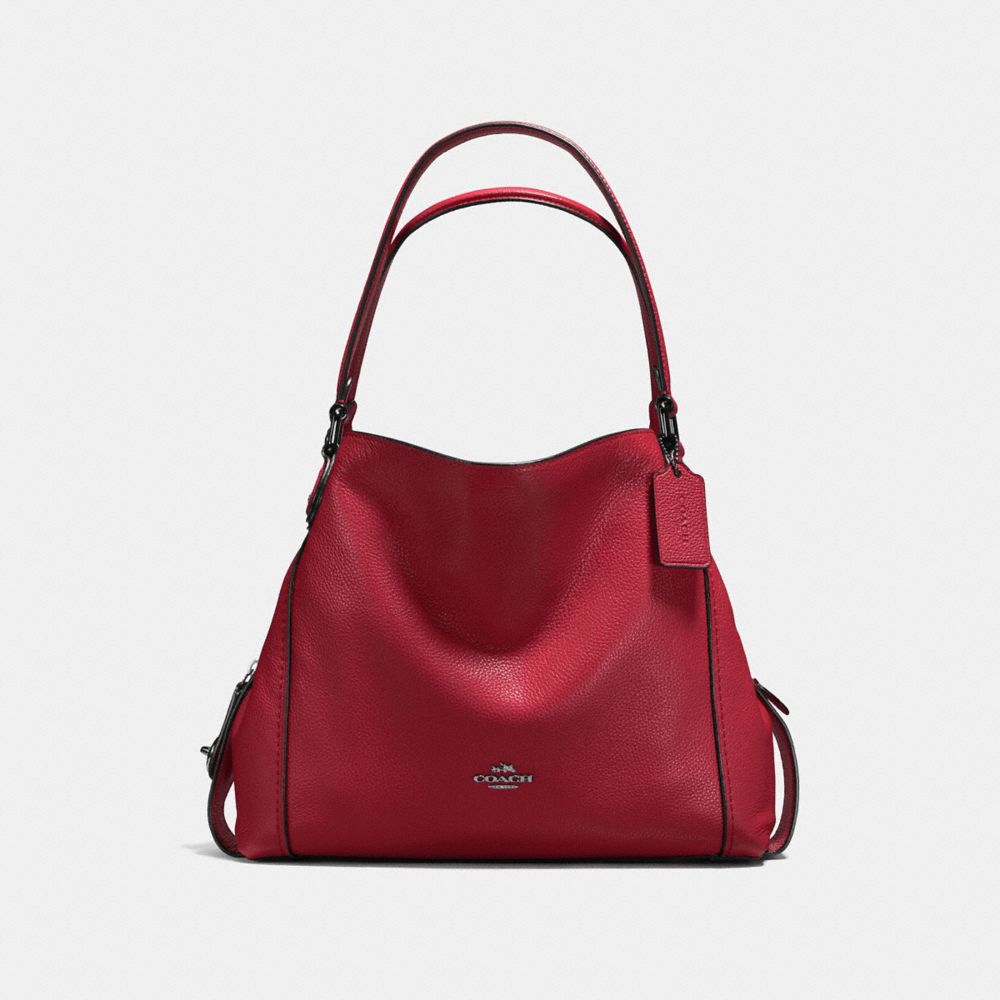 COACH F57125 EDIE SHOULDER BAG 31 CHERRY/DARK-GUNMETAL