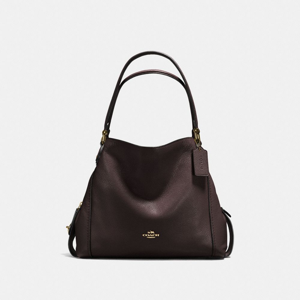 EDIE SHOULDER BAG 31 - F57125 - CHESTNUT/LIGHT GOLD