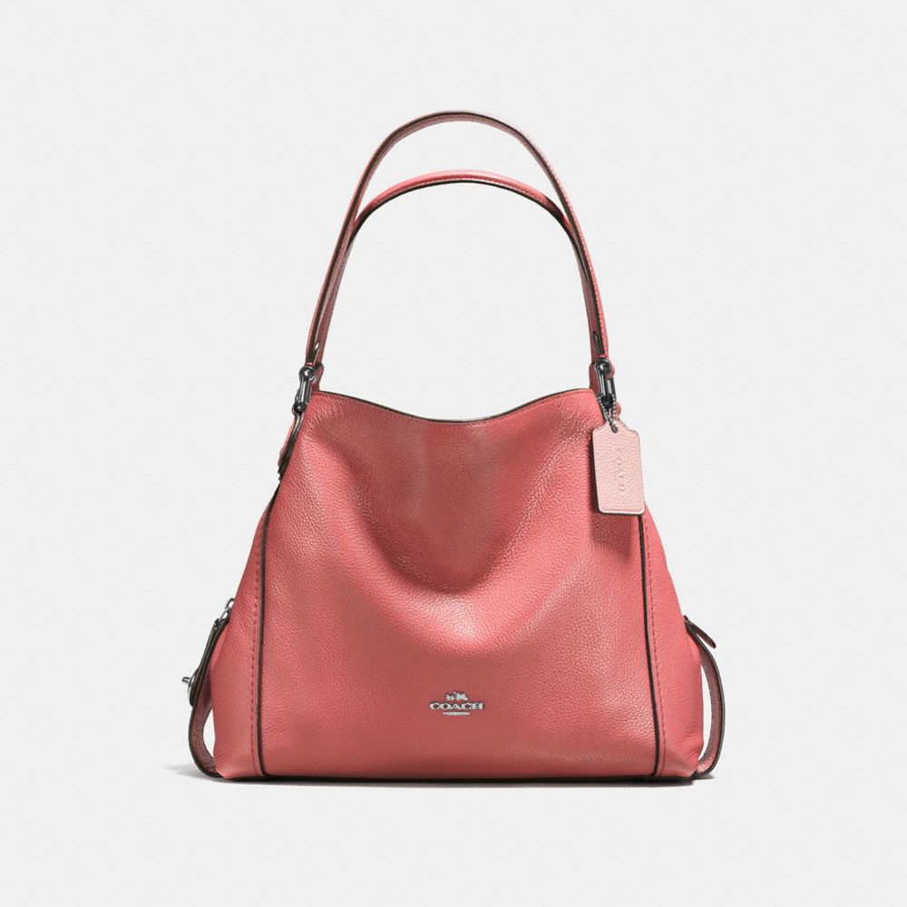 COACH F57125 - EDIE SHOULDER BAG 31 SV/BRIGHT CORAL