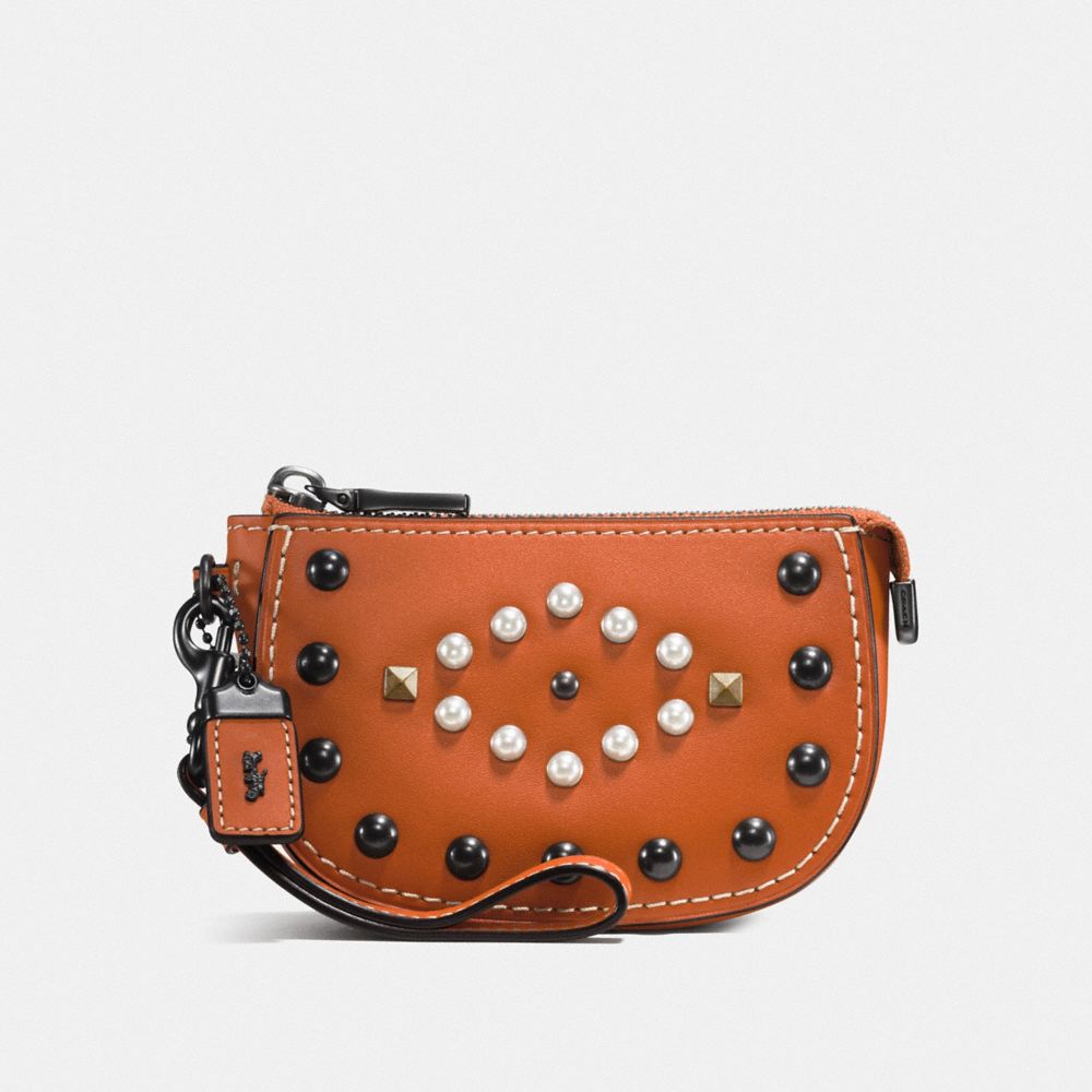 POUCH WITH WESTERN RIVETS - BP/GINGER - COACH F57184