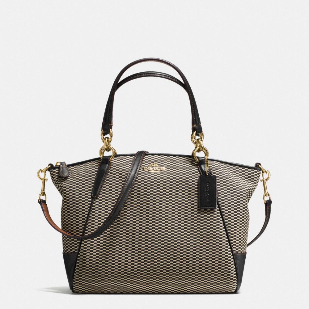 COACH f57244 SMALL KELSEY SATCHEL IN EXPLODED REPS PRINT JACQUARD IMITATION GOLD/MILK/BLACK