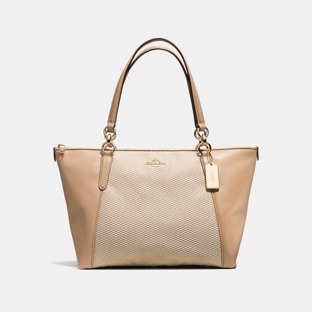 COACH AVA TOTE - MILK/BEECHWOOD/LIGHT GOLD - f57246