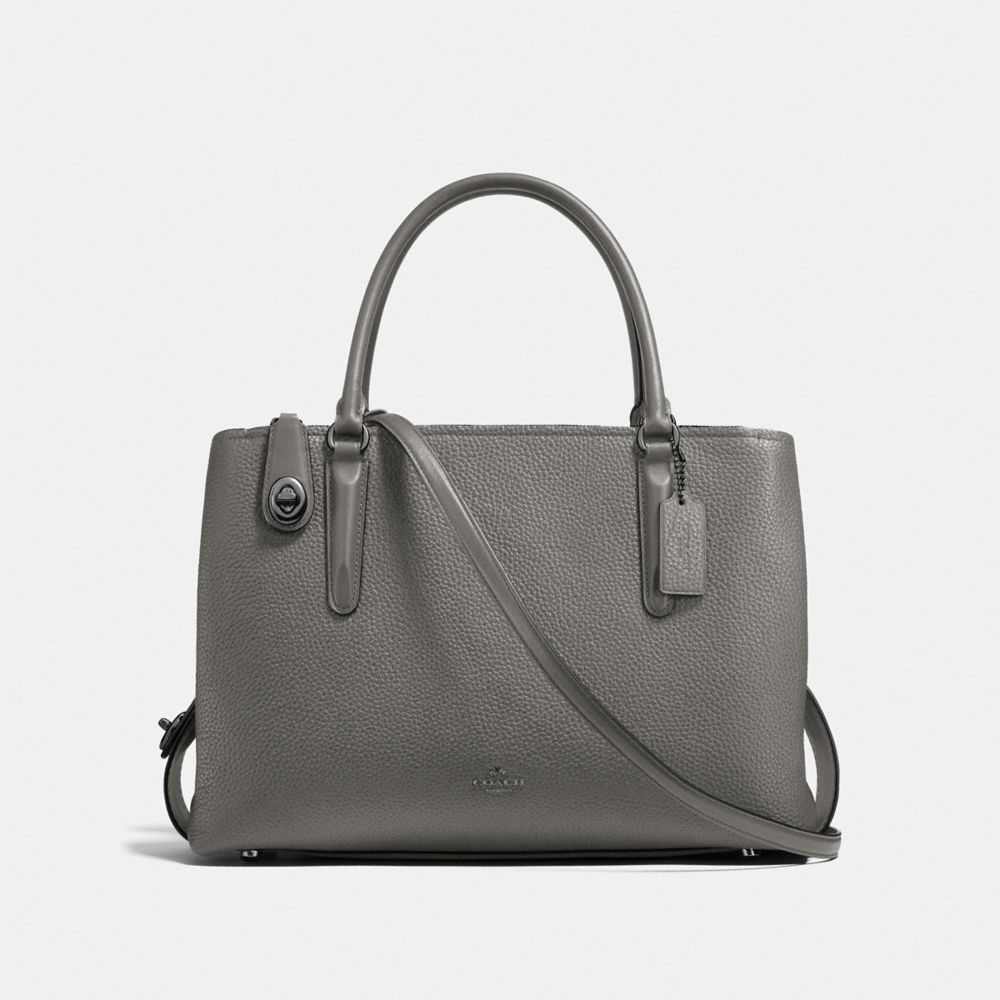 COACH F57276 BROOKLYN CARRYALL 34 DK/HEATHER GREY