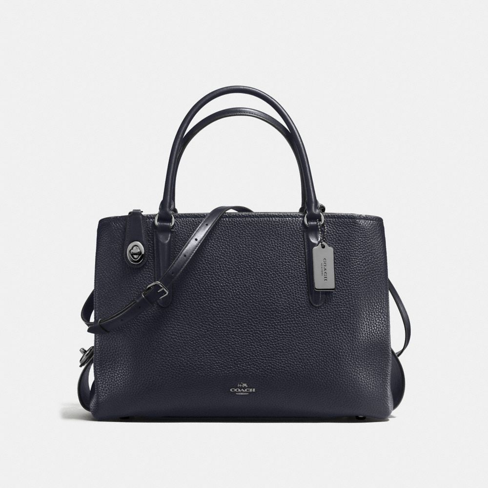 COACH F57276 - BROOKLYN CARRYALL 34 NAVY/DARK GUNMETAL