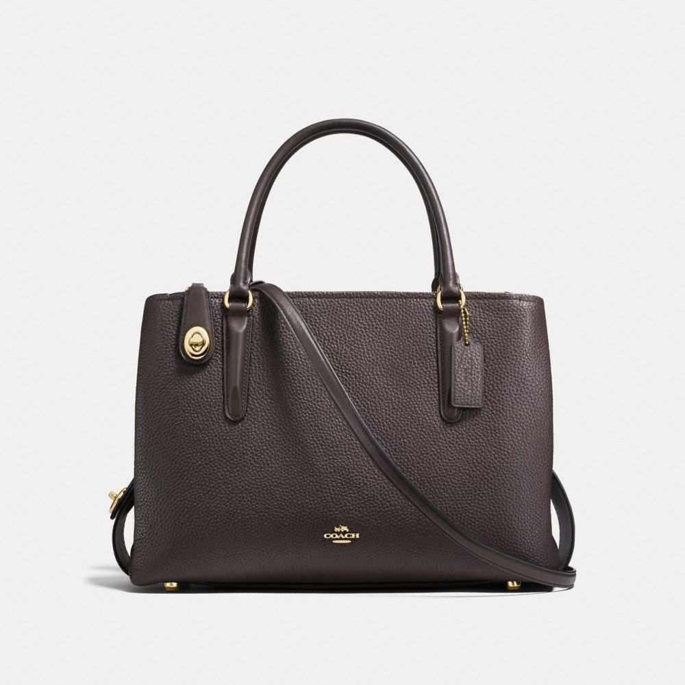 COACH BROOKLYN CARRYALL 34 - LIGHT GOLD/CHESTNUT - f57276