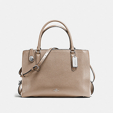 COACH BROOKLYN CARRYALL 34 - SILVER/STONE - f57276