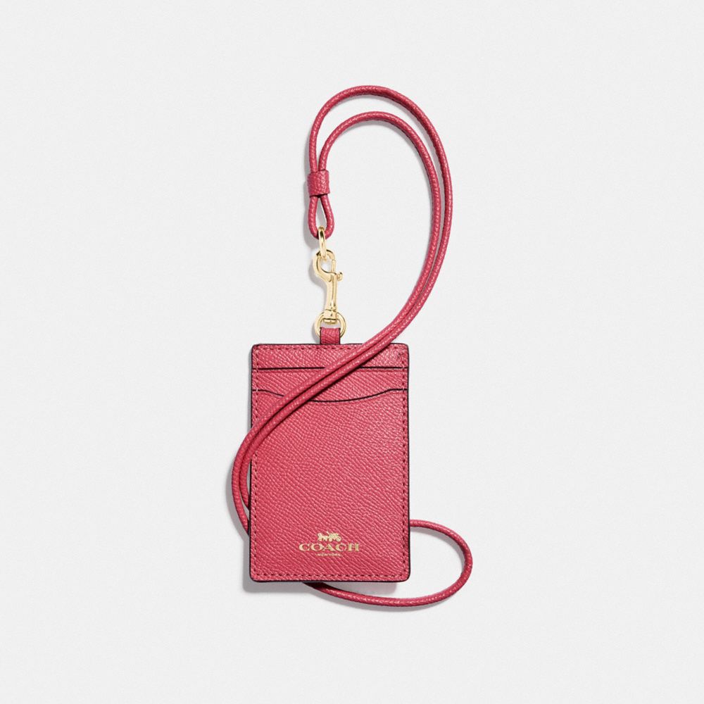 ID LANYARD - PINK RUBY/GOLD - COACH F57311