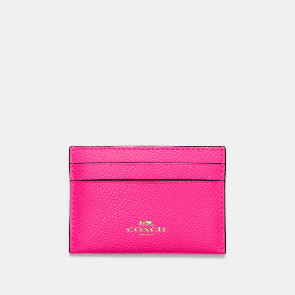 CARD CASE - F57312 - PINK RUBY/GOLD