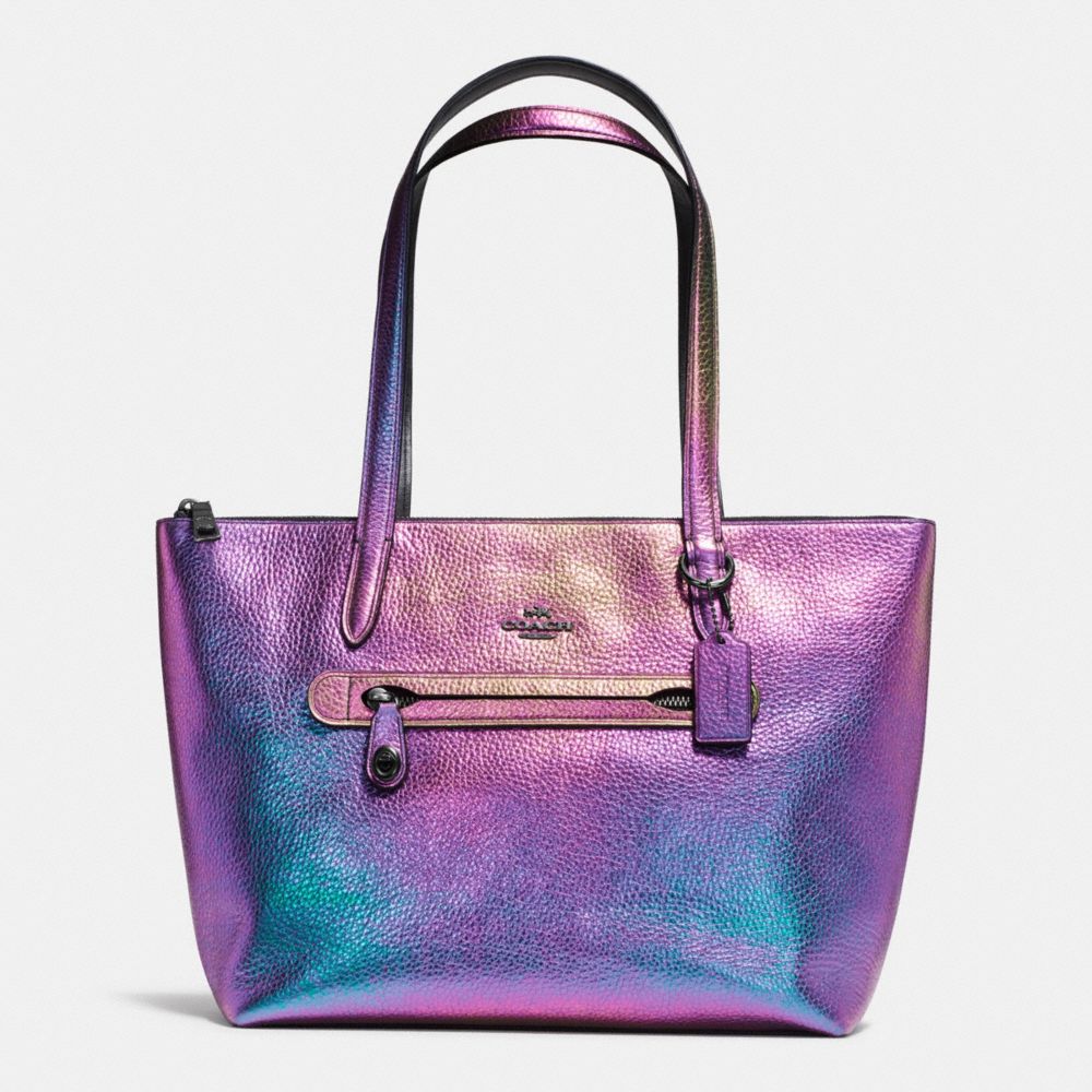 COACH F57329 - TAYLOR TOTE IN HOLOGRAM LEATHER DARK GUNMETAL/HOLOGRAM