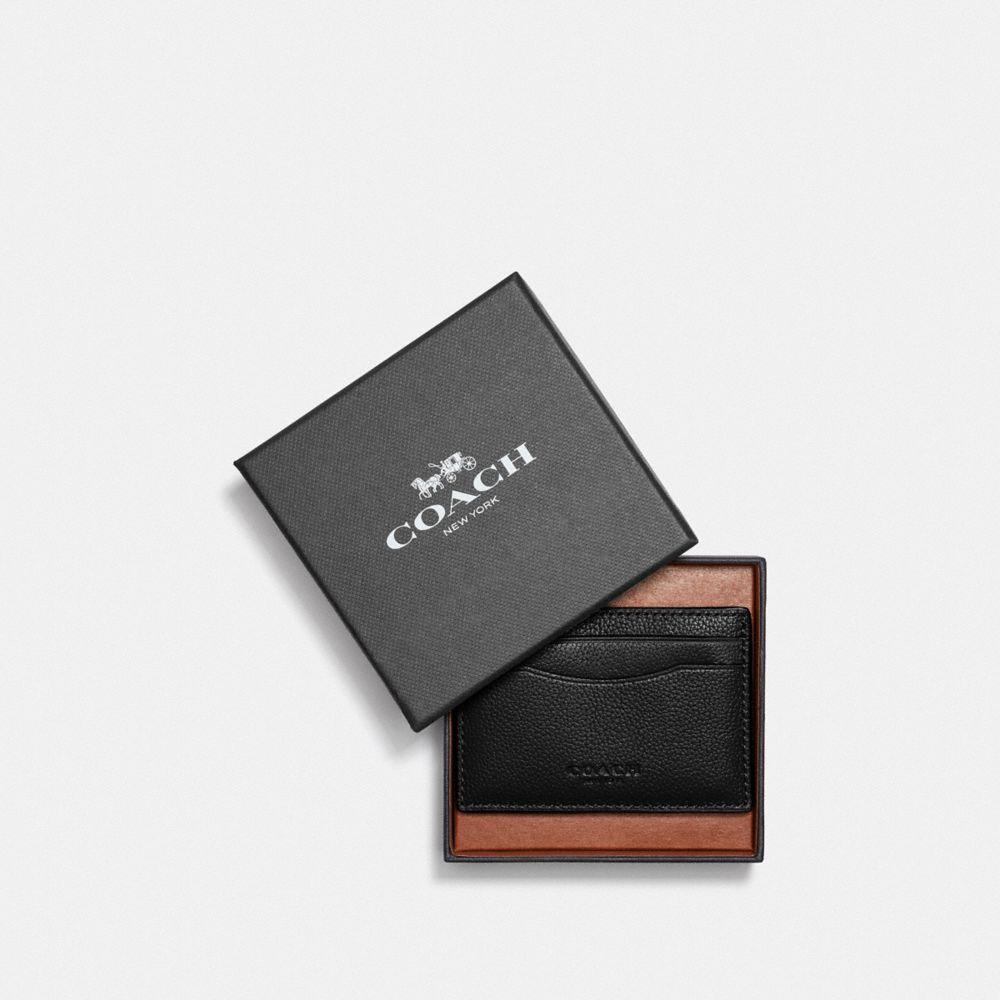 BOXED CARD CASE - BLACK - COACH F57337