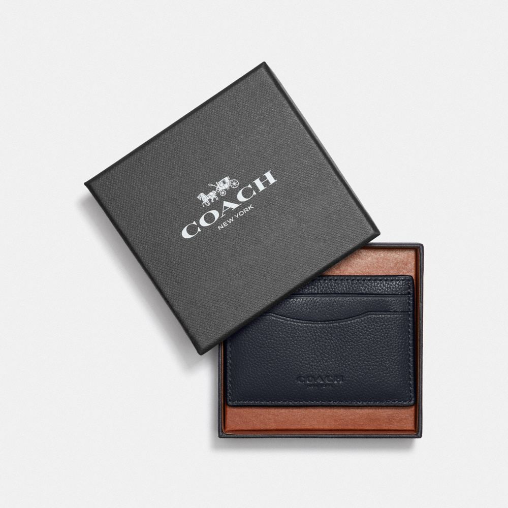 BOXED CARD CASE - MIDNIGHT - COACH F57337