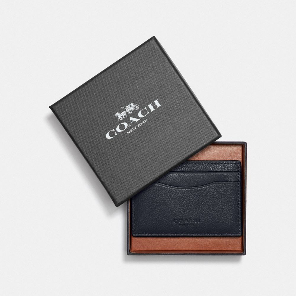 COACH F57337 BOXED CARD CASE MIDNIGHT