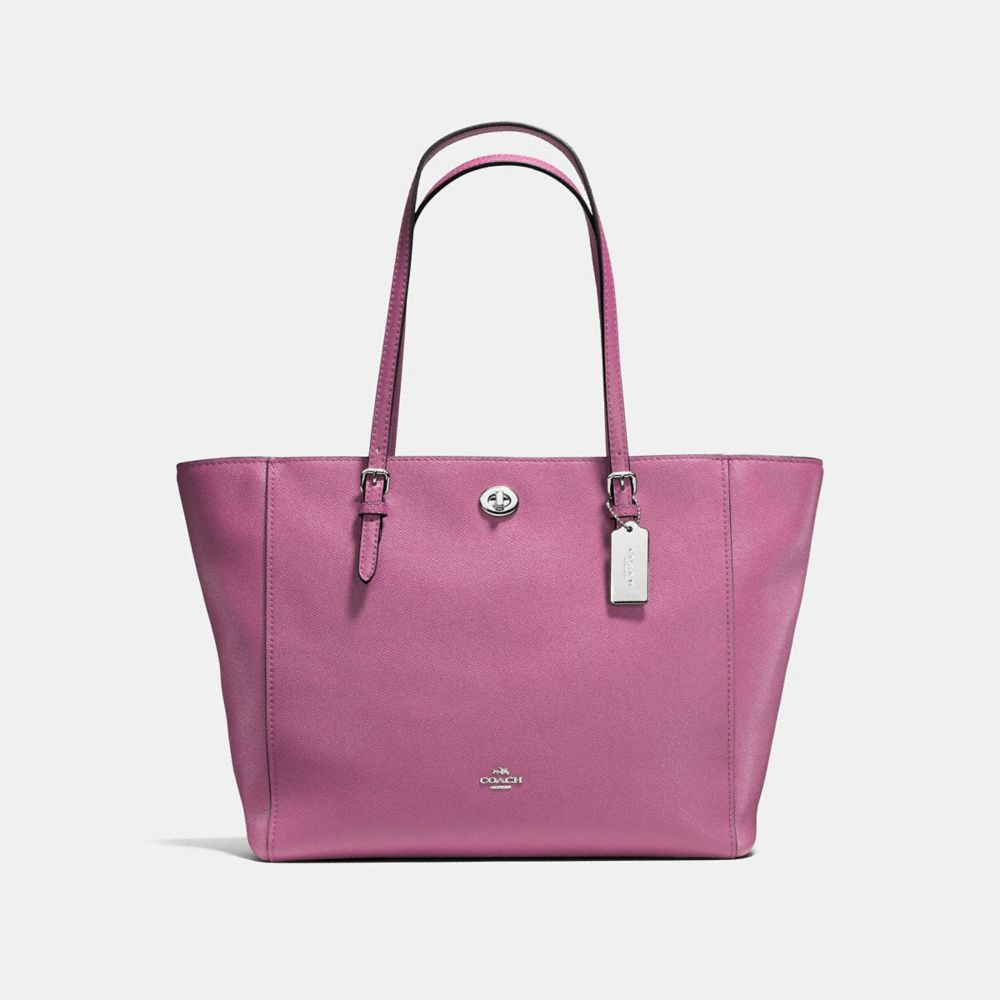 COACH TURNLOCK TOTE - SILVER/PRIMROSE - f57443