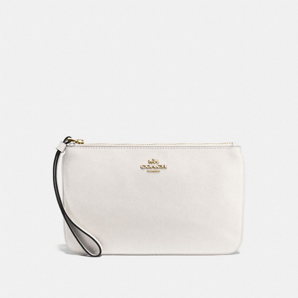 COACH F57465 LARGE WRISTLET CHALK/LIGHT GOLD