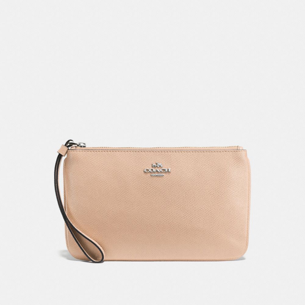 COACH LARGE WRISTLET - SILVER/LIGHT PINK - f57465