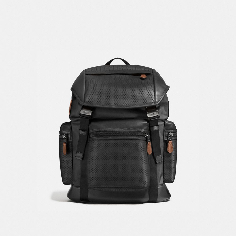 COACH F57477 - TERRAIN TREK PACK BLACK/DARK SADDLE