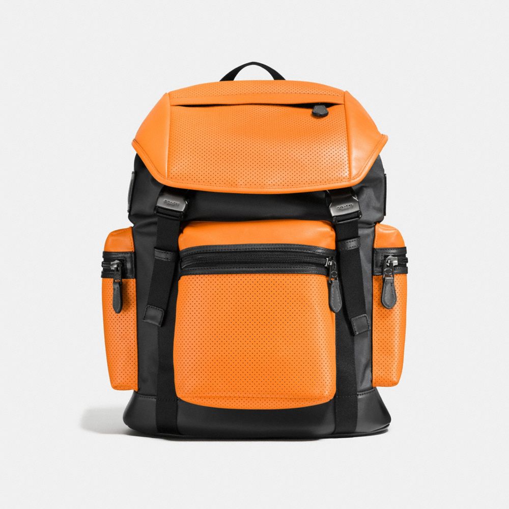 TERRAIN TREK PACK IN PERFORATED MIXED MATERIALS - f57477 - ORANGE/GRAPHITE