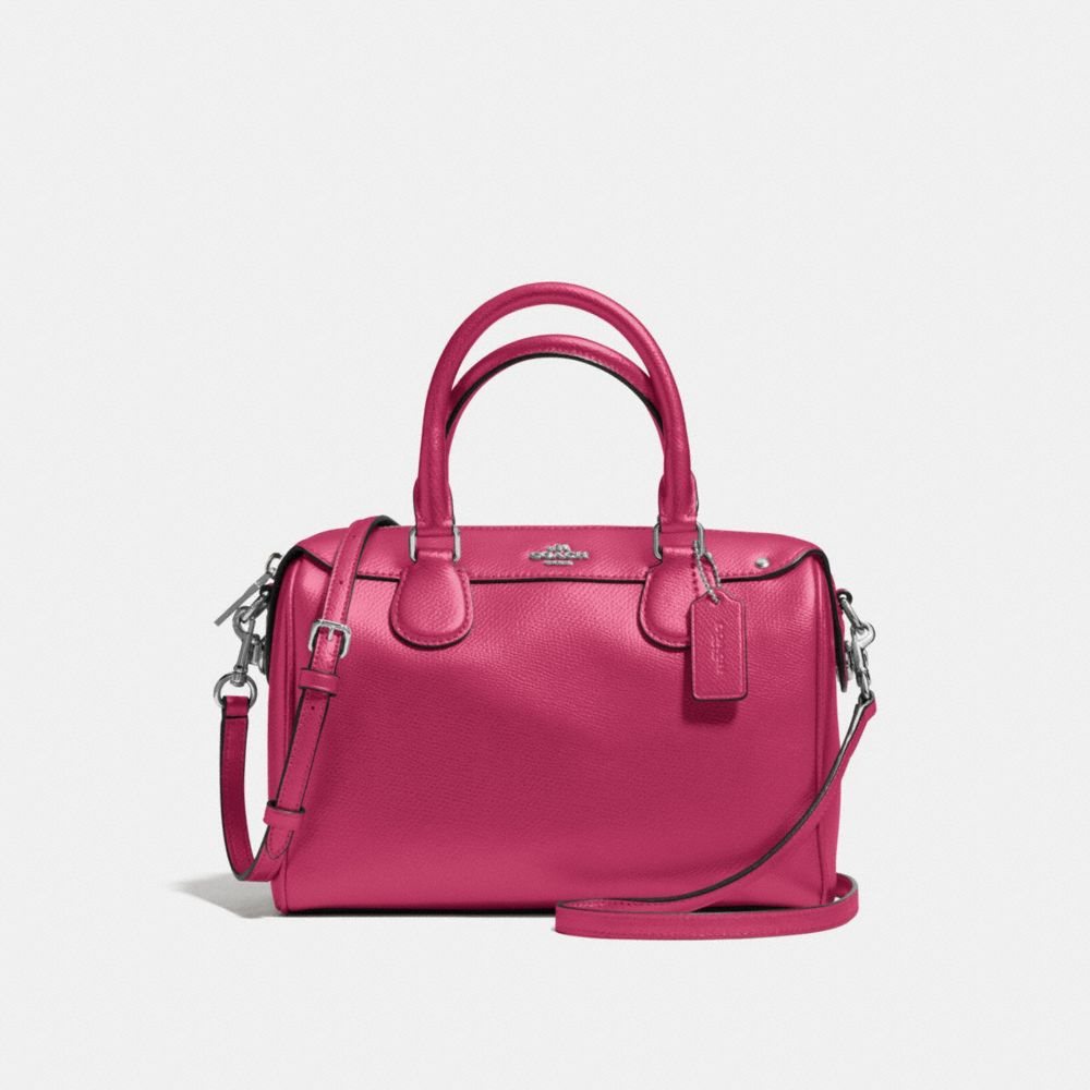 MINI BENNETT SATCHEL - SILVER/HOT PINK - COACH F57521