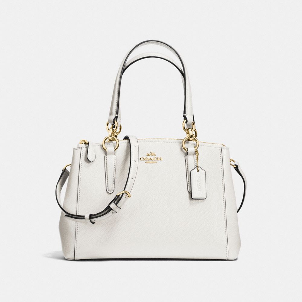 MINI CHRISTIE CARRYALL - COACH F57523 - CHALK/LIGHT GOLD