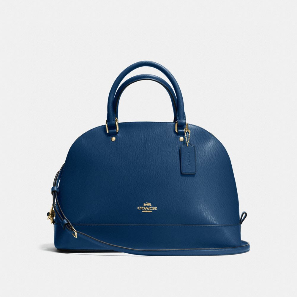 SIERRA SATCHEL IN CROSSGRAIN LEATHER - COACH F57524 - IMITATION GOLD/MARINA