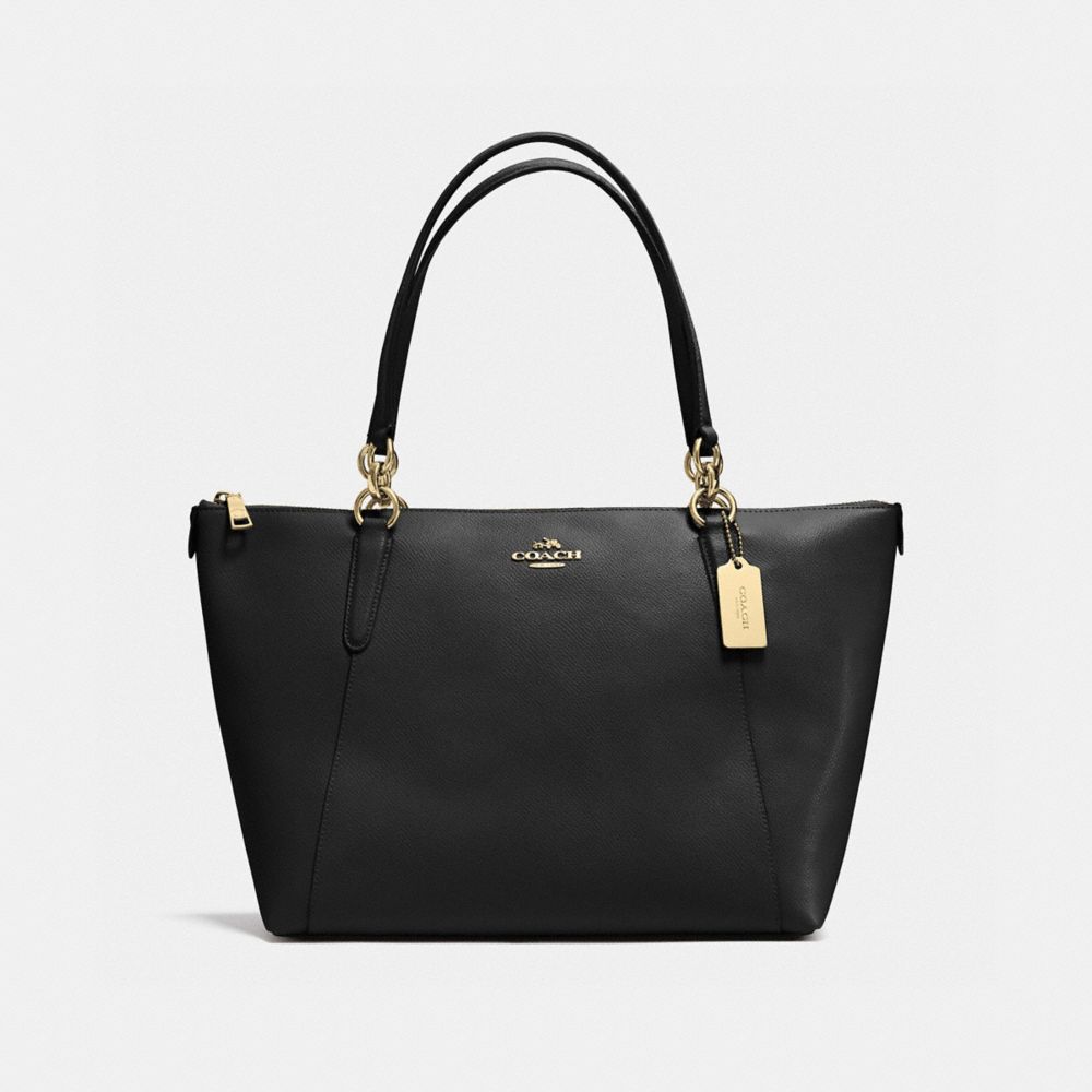 AVA TOTE IN CROSSGRAIN LEATHER - COACH f57526 - IMITATION GOLD/BLACK