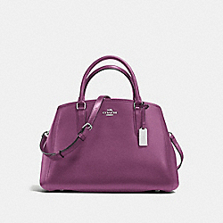 SMALL MARGOT CARRYALL IN CROSSGRAIN LEATHER - COACH f57527 - SILVER/MAUVE