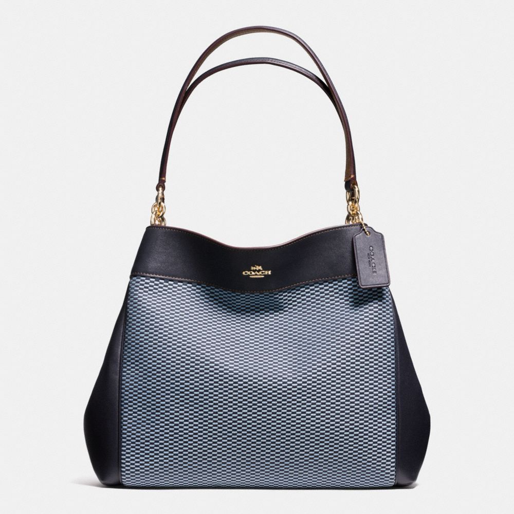 LEXY SHOULDER BAG IN LEGACY JACQUARD - IMITATION GOLD/MILK MIDNIGHT - COACH F57540