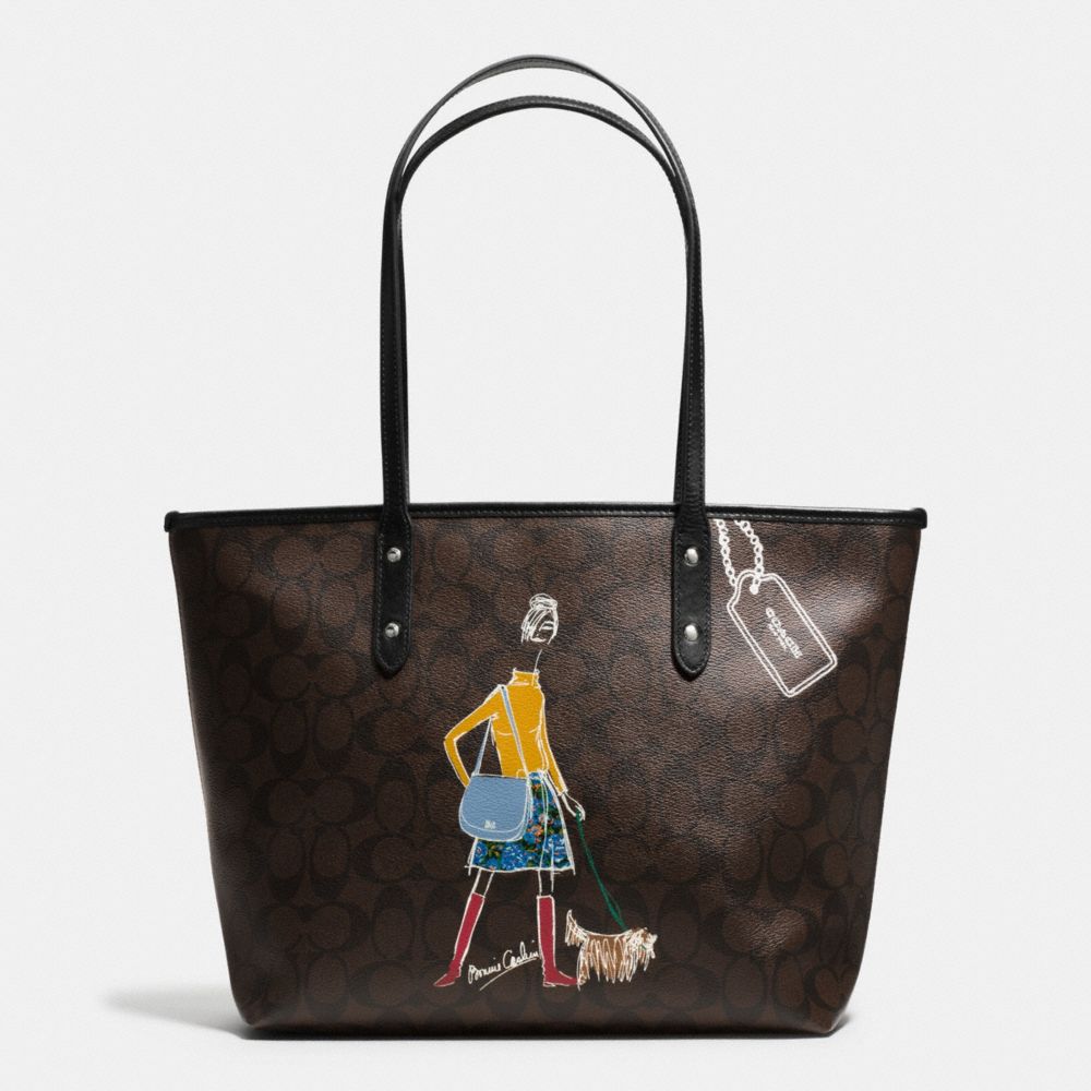 BONNIE CASHIN SIGNATURE ZIP TOP TOTE - IMITATION GOLD/BROWN/BLACK - COACH F57542