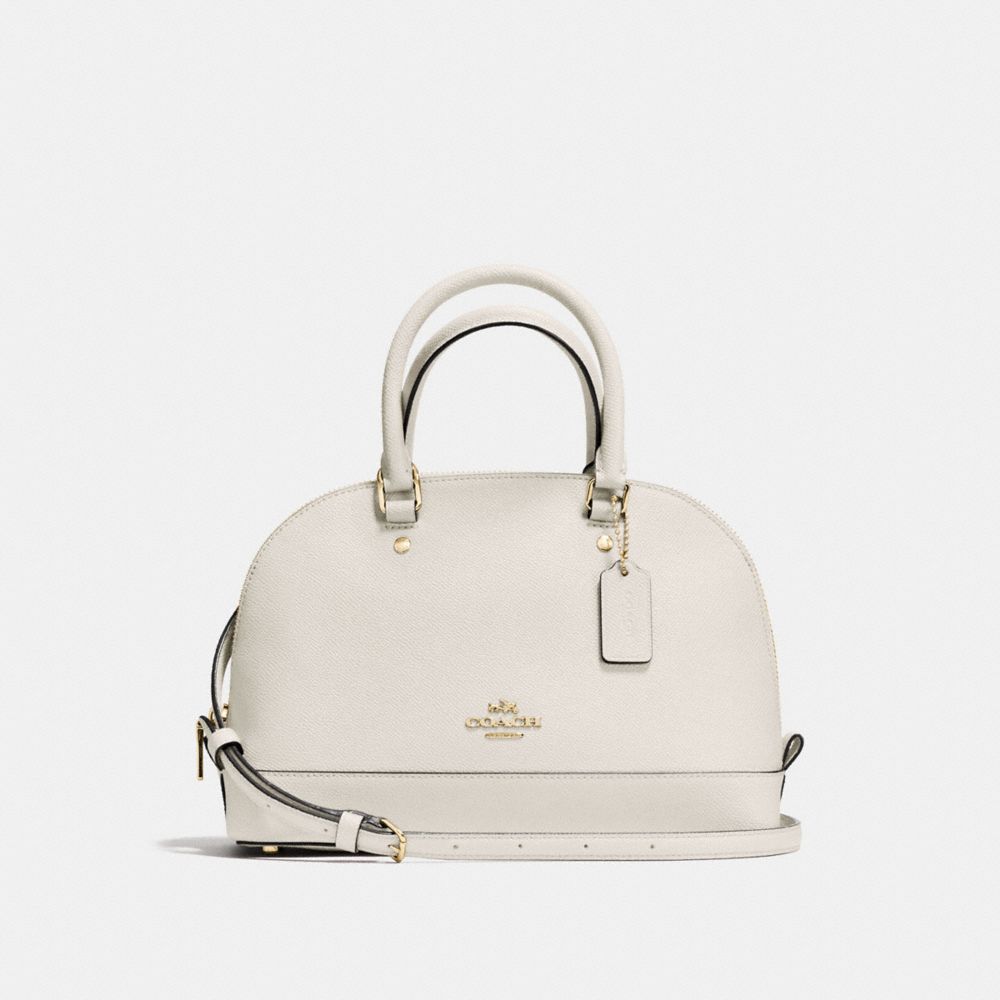 MINI SIERRA SATCHEL IN CROSSGRAIN LEATHER - f57555 - IMITATION GOLD/CHALK