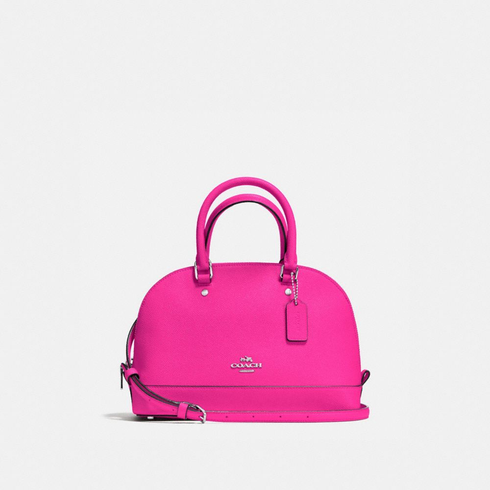 COACH F57555 - MINI SIERRA SATCHEL SV/BRIGHT FUCHSIA