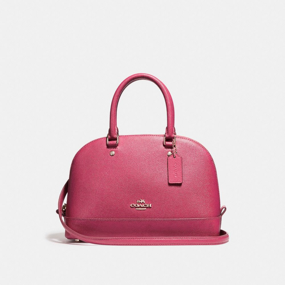 COACH F57555 MINI SIERRA SATCHEL SILVER/MAGENTA