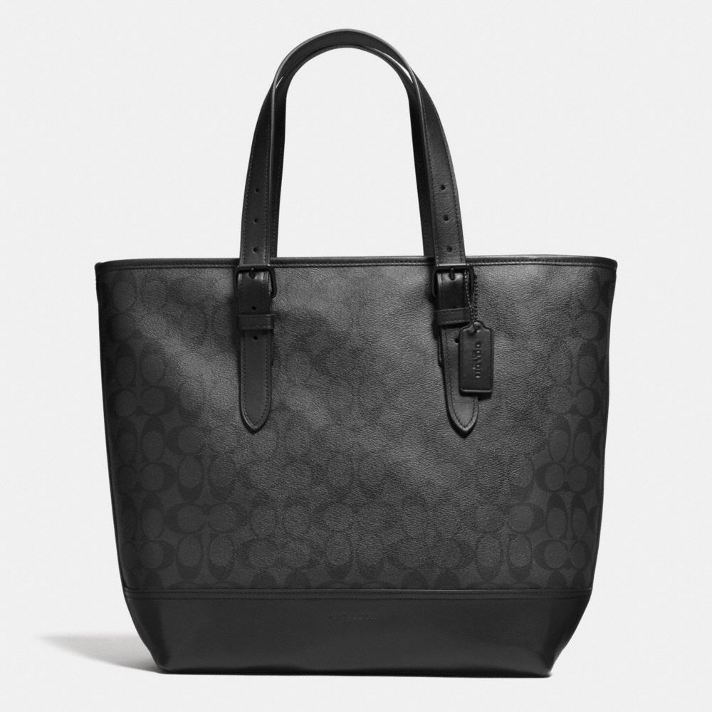 HENRY TOTE IN SIGNATURE - f57566 - BLACK/BLACK