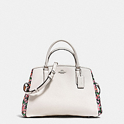 COACH F57631 Small Margot Carryall In Posey Cluster Floral Print Coated Canvas SILVER/CHALK PINK MULTI