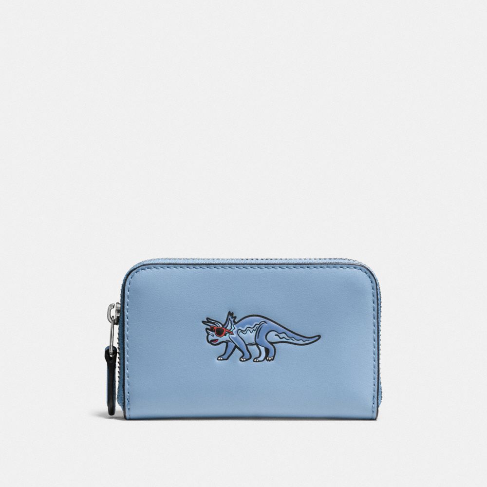 COACH SMALL ZIP CASE - DK/CORNFLOWER - F57640