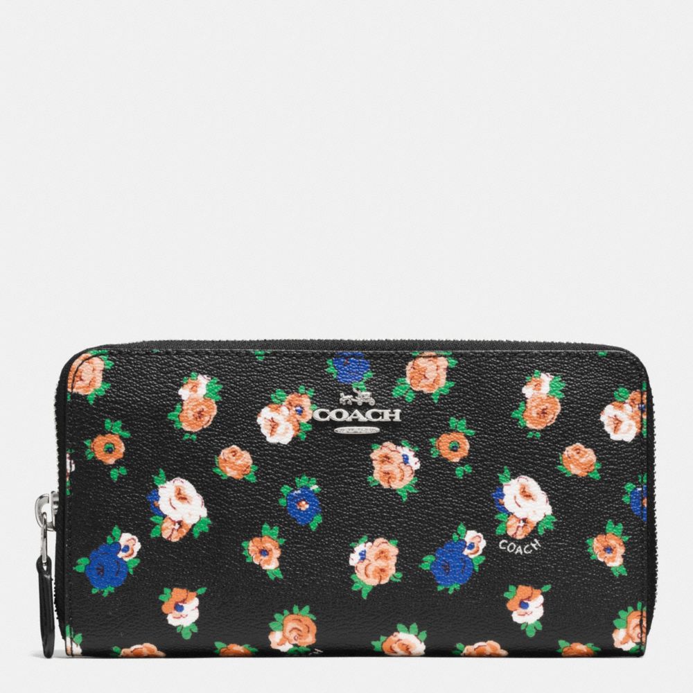 coach black floral purse