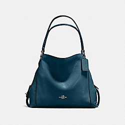 EDIE SHOULDER BAG 31 IN COLORBLOCK WITH SNAKESKIN - COACH f57670 - MINERAL/DARK GUNMETAL