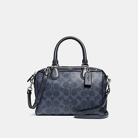 COACH MINI BENNETT SATCHEL IN SIGNATURE CANVAS - DENIM 2/SILVER - f57672