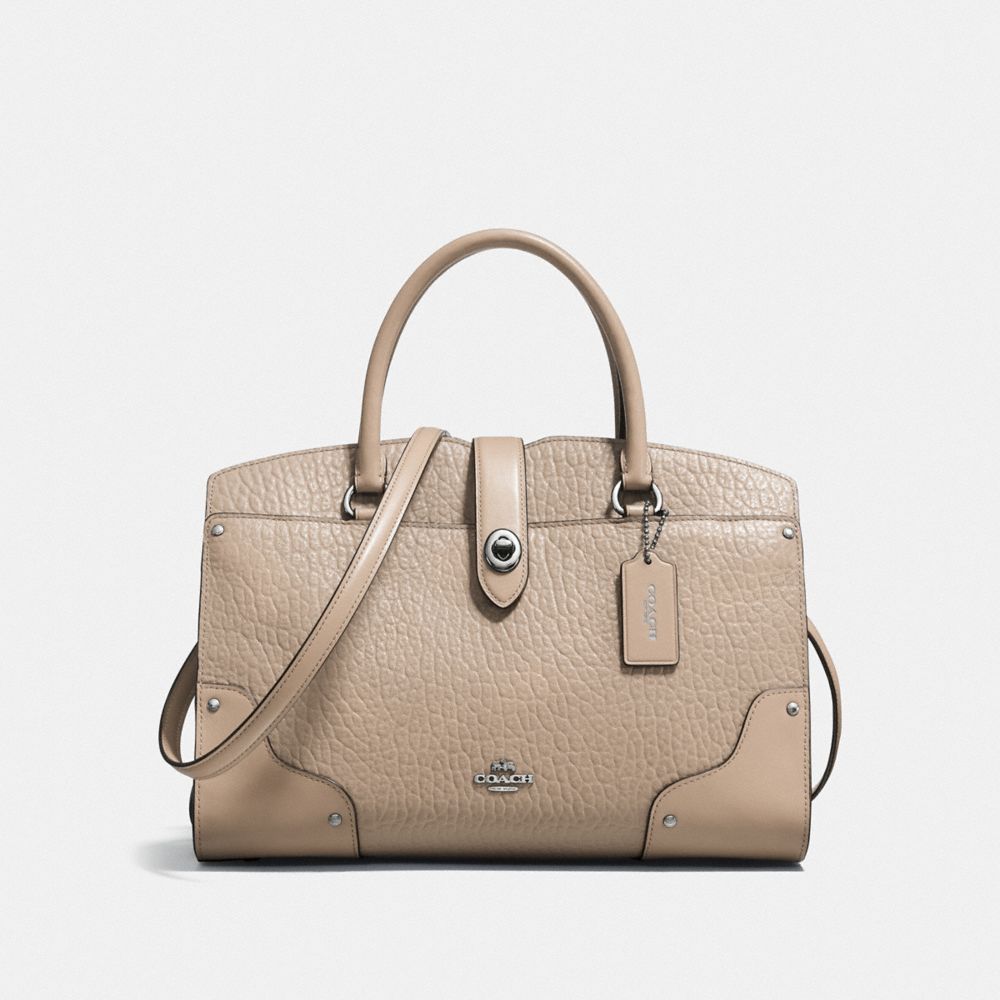 COACH F57690 Mercer Satchel 30 SILVER/STONE