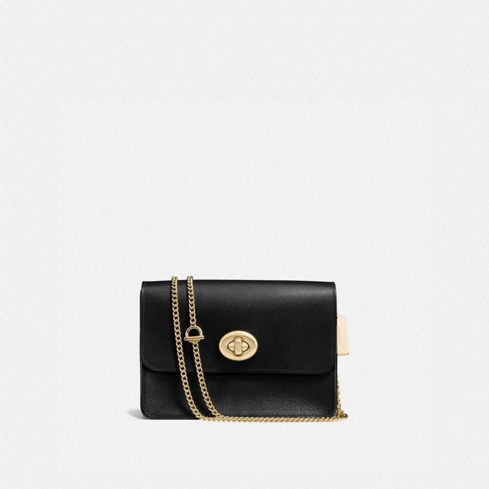 BOWERY CROSSBODY - f57714 - BLACK/LIGHT GOLD